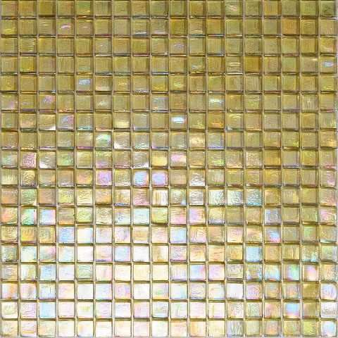 Мозаика Alma Mosaic Flicker NE40, цвет жёлтый, поверхность глянцевая, квадрат, 150x150