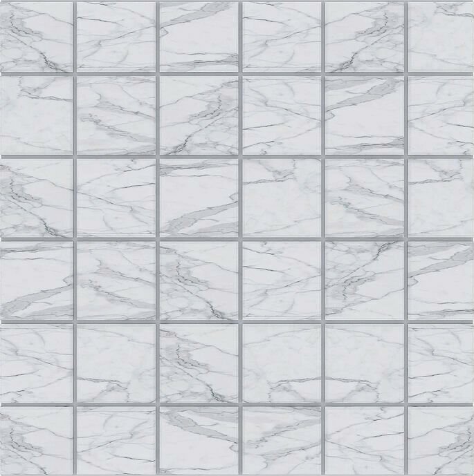 Мозаика Estima Alba White AB01 Неполированный 30x30 36752, цвет белый, поверхность матовая, квадрат, 300x300