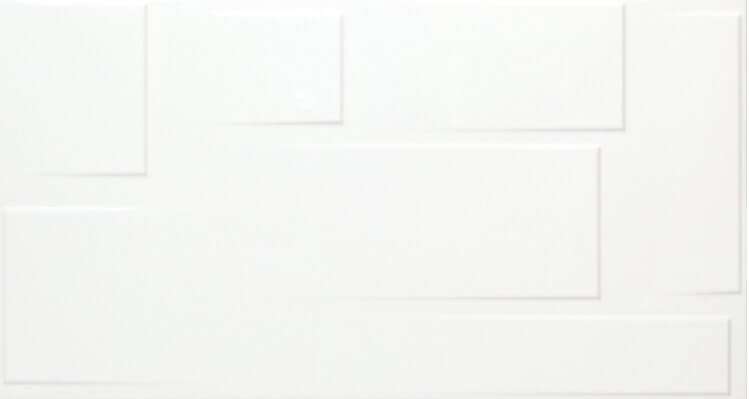 Керамическая плитка Fanal Rev. Blocks Blanco Relieve, цвет белый, поверхность глянцевая, прямоугольник, 320x600