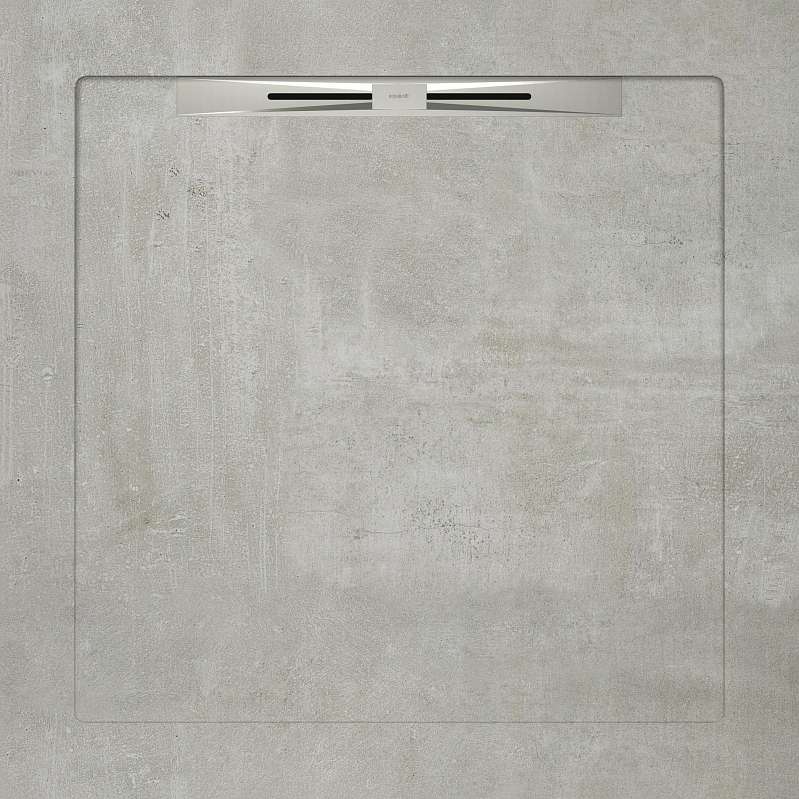 Спецэлементы Aquanit Beton Grey Slope Line, цвет серый, поверхность матовая, квадрат, 900x900