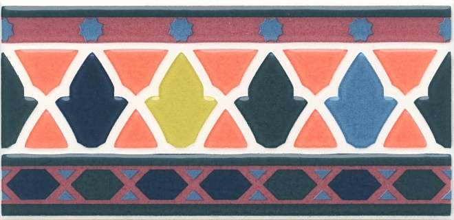Декоративные элементы Kerama Marazzi Алькасар HGD\A328\16000, цвет разноцветный, поверхность глянцевая, прямоугольник, 74x150