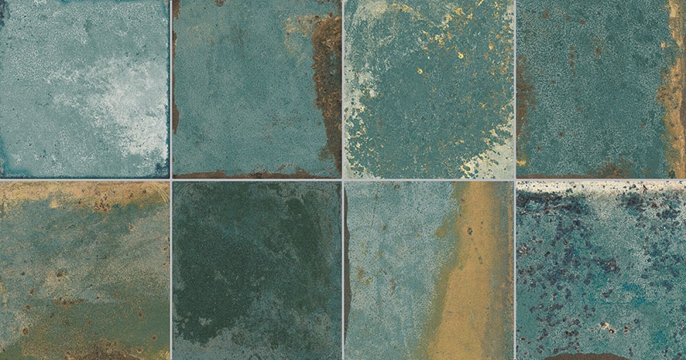 Керамическая плитка Geotiles Provence Aquamarine, цвет зелёный, поверхность глянцевая, прямоугольник, 316x600