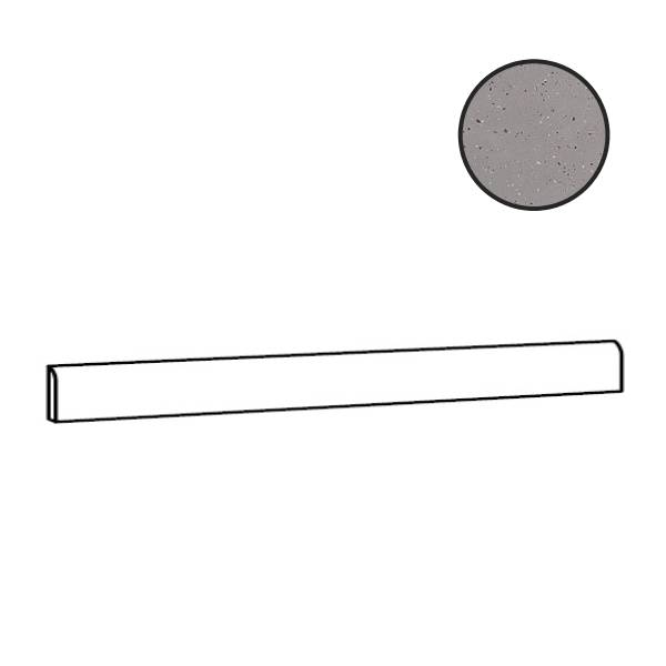 Бордюры Sant Agostino Deconcrete Battiscopa De-Micro Grey CSABDIGR60, цвет серый, поверхность матовая, прямоугольник, 73x600
