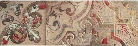 Декоративные элементы Latina Ceramica Baru Conjunto Habu Beige 2, цвет бежевый, поверхность глянцевая, прямоугольник, 250x750