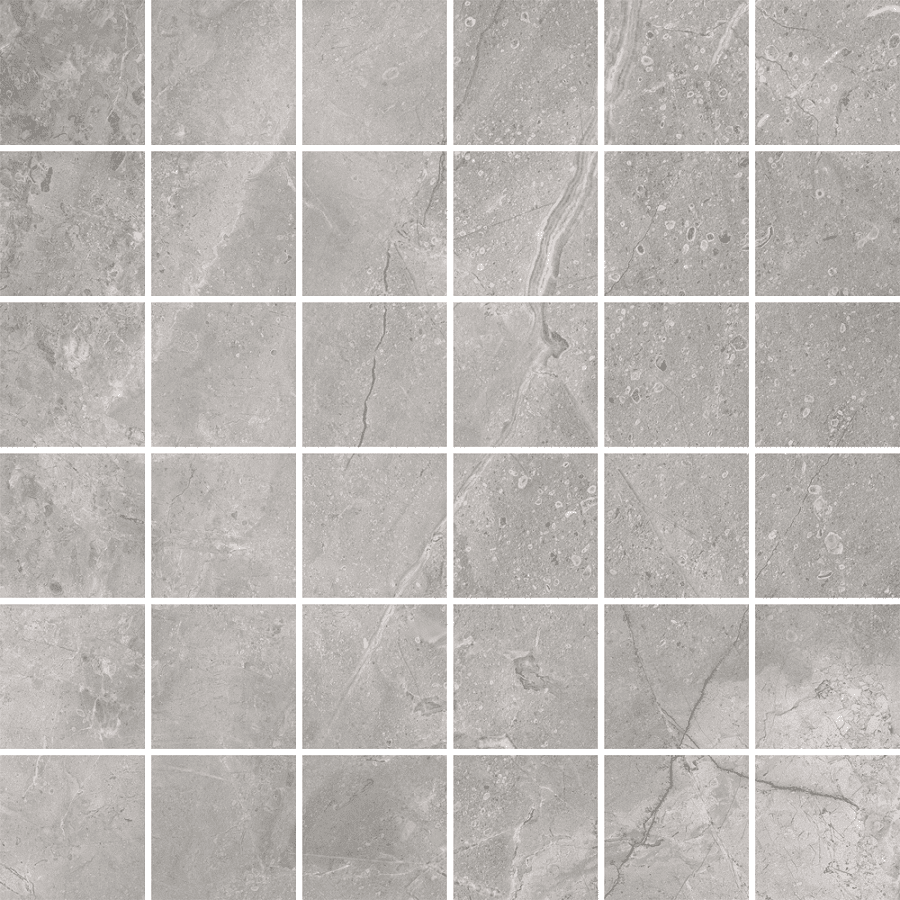 Мозаика Cerrad Masterstone Silver Mosaic, цвет серый, поверхность матовая, квадрат, 297x297