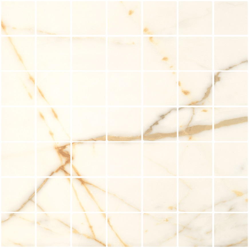 Мозаика Absolut Gres Apollo White Mosaic, цвет бежевый, поверхность матовая, квадрат, 300x300