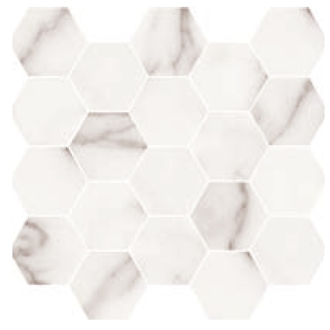 Мозаика Cerdomus Omnia Mosaico Esagona Statuario Levigato 89746, цвет белый, поверхность полированная, шестиугольник, 300x310