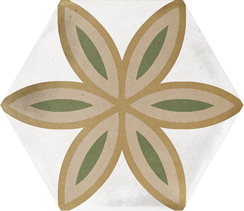 Декоративные элементы La Fabbrica Small Trend Beige 180251, цвет разноцветный, поверхность матовая, шестиугольник, 107x124