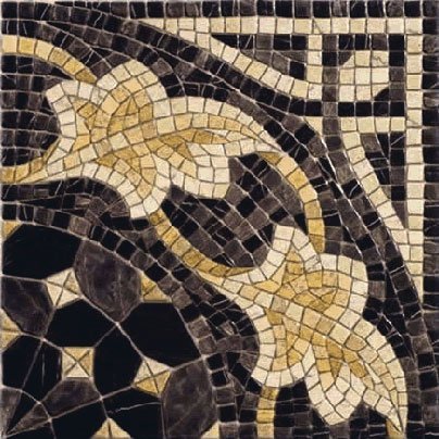 Декоративные элементы Vives Iliada Cantonera Laertes Negro, цвет чёрный, поверхность полированная, квадрат, 435x435