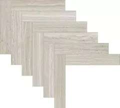 Керамогранит Floor Gres Biotech Herringbone Stonewood 6mm 779359, цвет серый бежевый, поверхность матовая, квадрат, 449x698