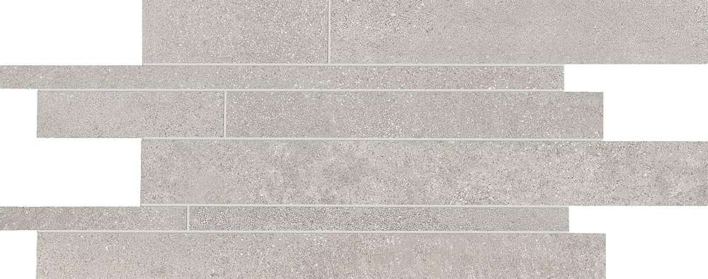 Мозаика Emilceramica (Acif) Be-Square Listelli Sfalsati Concrete Naturale EKKX, цвет серый, поверхность матовая, прямоугольник, 300x600