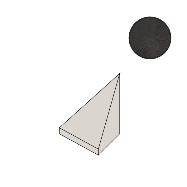 Спецэлементы Piemme Materia Unghia Jolly Deep N/R 03129, цвет чёрный, поверхность матовая, , 15x15
