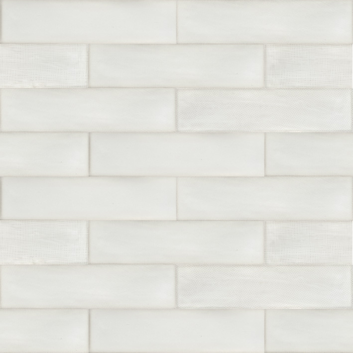 Керамическая плитка L'Antic Colonial Touch Pearl L138001111, цвет белый, поверхность глянцевая, под кирпич, 75x300