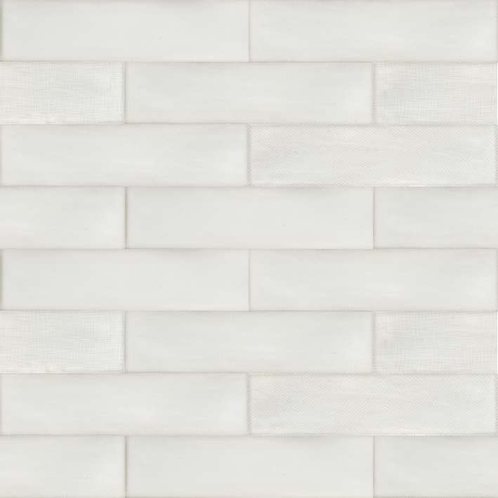 Керамическая плитка L'Antic Colonial Touch Pearl L138001111, цвет белый, поверхность глянцевая, под кирпич, 75x300