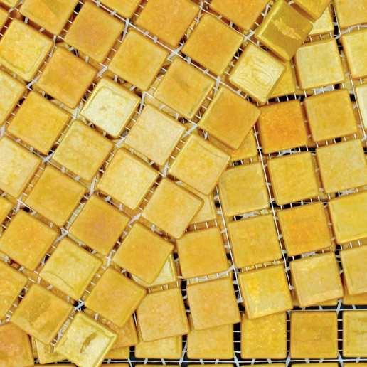 Мозаика Mosavit Metalico Dore, цвет жёлтый, поверхность глянцевая, квадрат, 316x316