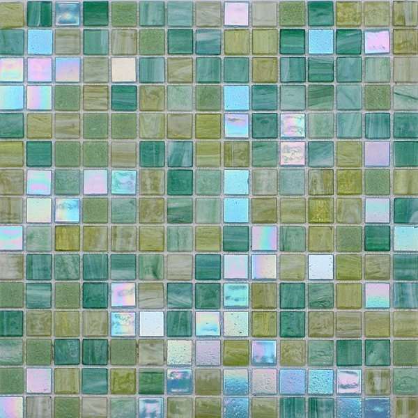 Мозаика JNJ Mosaic Mixed Colored 0372-V, цвет зелёный, поверхность глянцевая, квадрат, 327x327