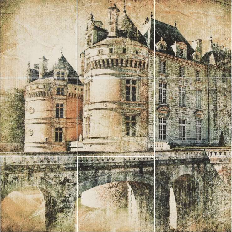 Панно Mainzu Conjunto Castle, цвет разноцветный, поверхность полированная, квадрат, 200x200