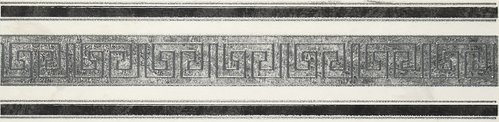 Бордюры APE Mandalay Listelo, цвет чёрно-белый, поверхность матовая, прямоугольник, 150x600
