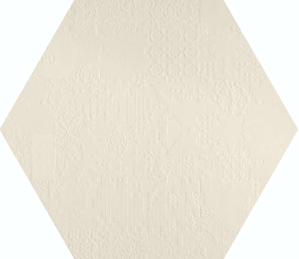 Керамогранит Mutina Dechirer Decor esagona Bianco PUDD31, цвет белый, поверхность матовая, квадрат, 1200x1200