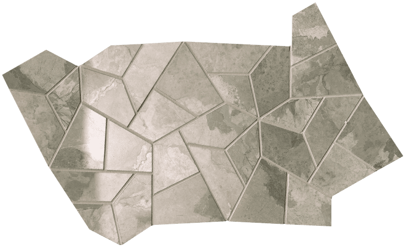 Мозаика Fap Kamu Grey Fly Mosaico fPRL, цвет серый, поверхность полированная, , 250x415