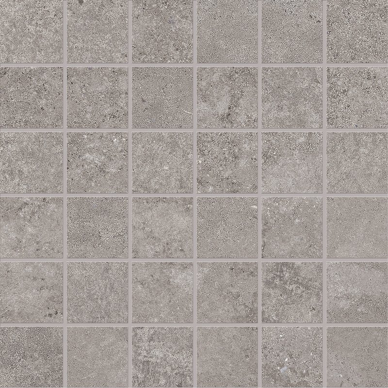 Мозаика Provenza Re-Play Concrete Mosaico 5X5 Dark Grey EKGD, цвет серый тёмный, поверхность матовая, квадрат, 300x300