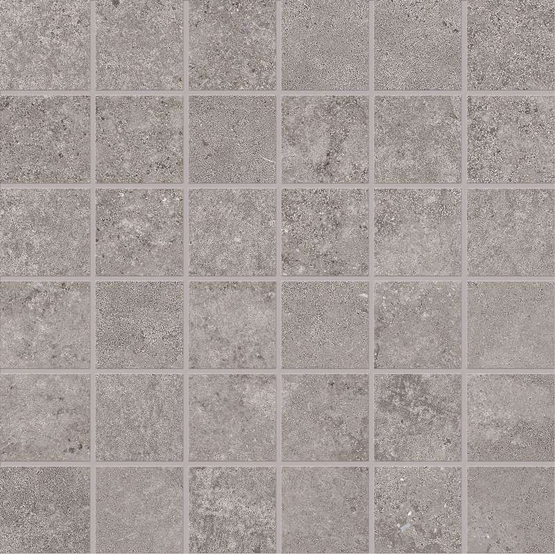 Мозаика Provenza Re-Play Concrete Mosaico 5X5 Dark Grey EKGD, цвет серый тёмный, поверхность матовая, квадрат, 300x300