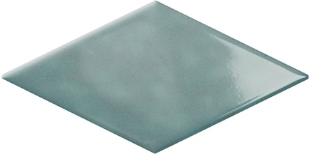 Керамическая плитка Bestile Bondi Diamond Blue, цвет голубой, поверхность матовая, ромб, 100x200