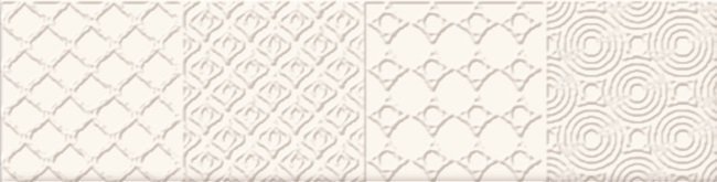 Декоративные элементы Dual Gres Decor Dolce White, цвет белый, поверхность глянцевая, прямоугольник, 73x300