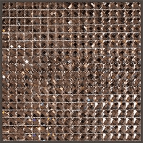 Мозаика Art & Natura Crystall 10, цвет коричневый, поверхность глянцевая, квадрат, 327x327