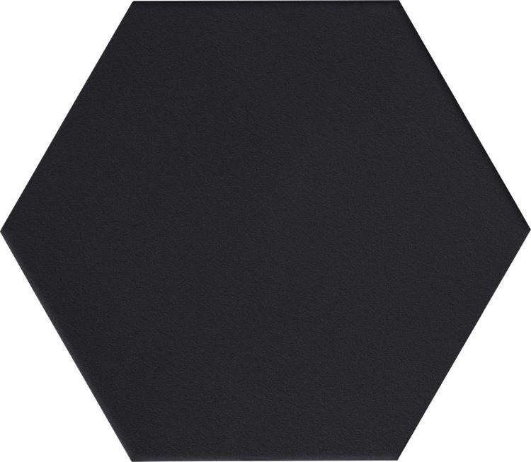 Керамогранит Aparici Chaplin Black Hexagon, цвет чёрный, поверхность матовая, шестиугольник, 250x290