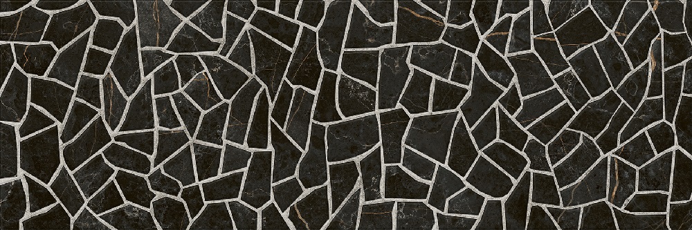 Декоративные элементы Керамин Барселона 5Д, цвет чёрный, поверхность глянцевая, прямоугольник, 250x750