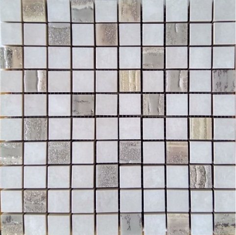 Мозаика Brennero Mos. Fizzy Touch Cream, цвет бежевый, поверхность матовая, квадрат, 250x250