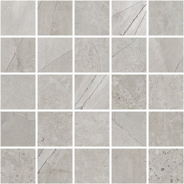 Мозаика Kerranova Marble trend K-1005/LR/m14, цвет серый, поверхность лаппатированная, квадрат, 307x307