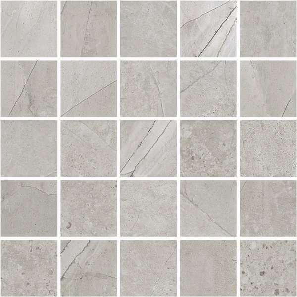 Мозаика Kerranova Marble trend K-1005/LR/m14, цвет серый, поверхность лаппатированная, квадрат, 307x307