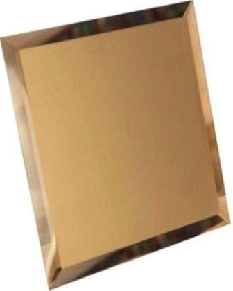 Керамическая плитка ДСТ Квадратная зеркальная бронзовая матовая плитка с фацетом 10мм КЗБм1-01, цвет коричневый, поверхность матовая, квадрат, 180x180