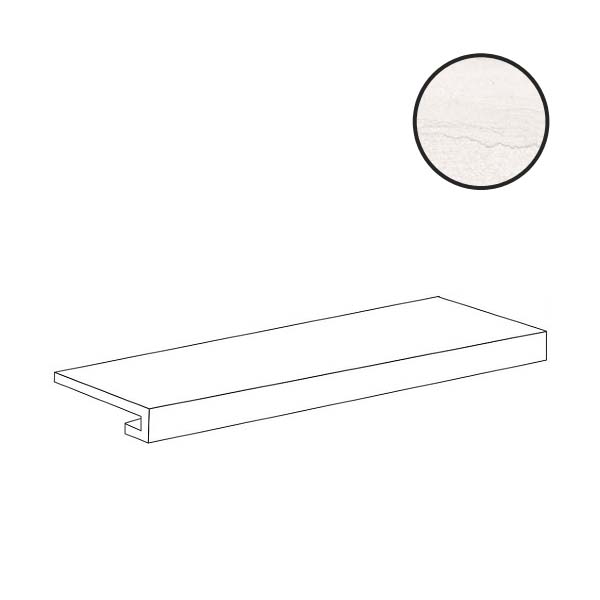 Ступени Flaviker Double Gradone Top Linear White Nat PF60014900, цвет белый, поверхность натуральная, прямоугольник, 320x1200