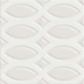 Керамогранит Tagina Tressage Blanc 7VF080T, цвет белый, поверхность глянцевая, квадрат, 100x100