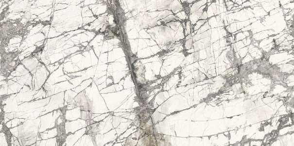 Широкоформатный керамогранит Ariostea Ultra Marmi Imperial Grey Soft UM6S300636, цвет белый серый, поверхность матовая, прямоугольник, 1500x3000