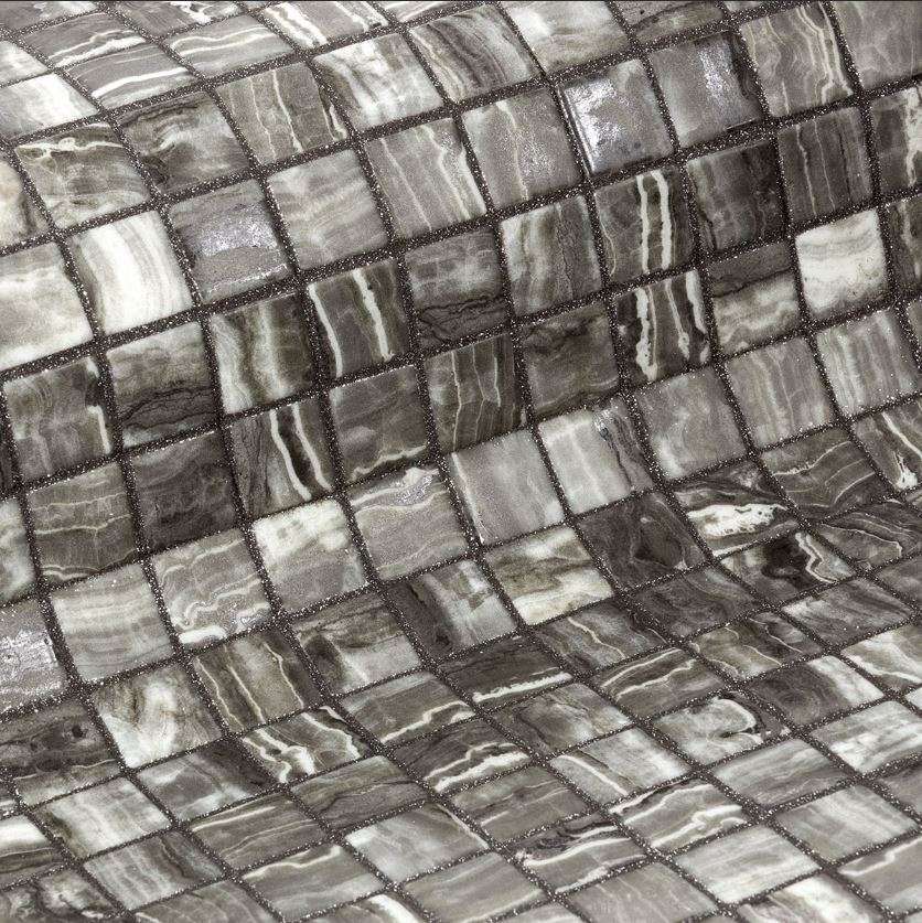 Мозаика Ezarri Zen Tigrato, цвет серый, поверхность матовая, прямоугольник, 313x495