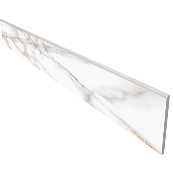 Бордюры Ametis By Estima Supreme Ferrum SM03 Полированный 7x60 67296, цвет белый бежевый, поверхность полированная, прямоугольник, 70x600