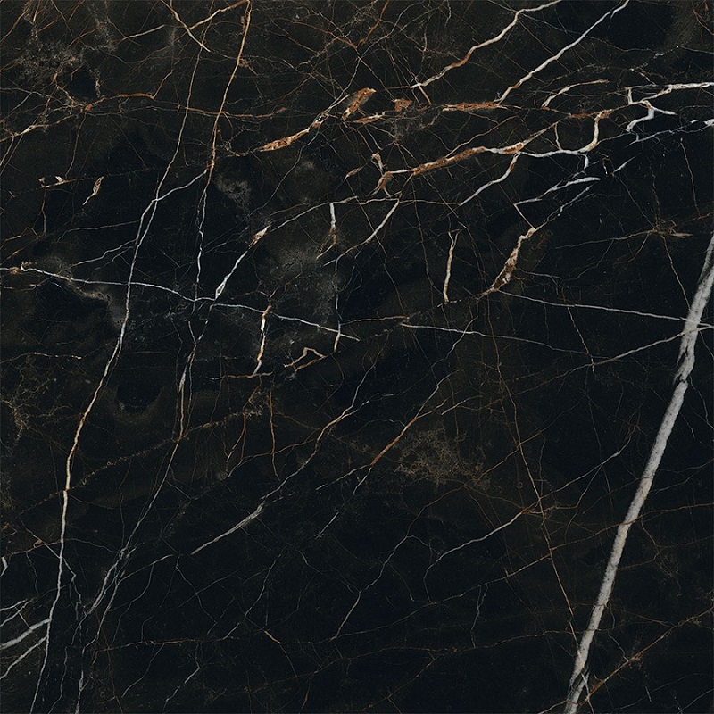 Широкоформатный керамогранит Cerdomus Iskra Saint Laurent Levigato 92221, цвет чёрный, поверхность лаппатированная, квадрат, 1200x1200