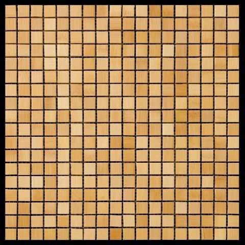 Мозаика Natural Mosaic Bamboo BM-10-15 (BM010-15P) (Бамбук), цвет коричневый, поверхность структурированная, квадрат, 305x305