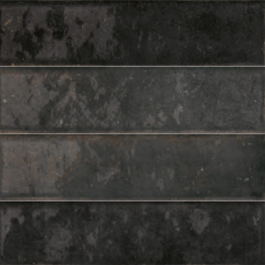 Керамическая плитка Mykonos Mallorca Black, цвет чёрный, поверхность глянцевая, прямоугольник, 75x300