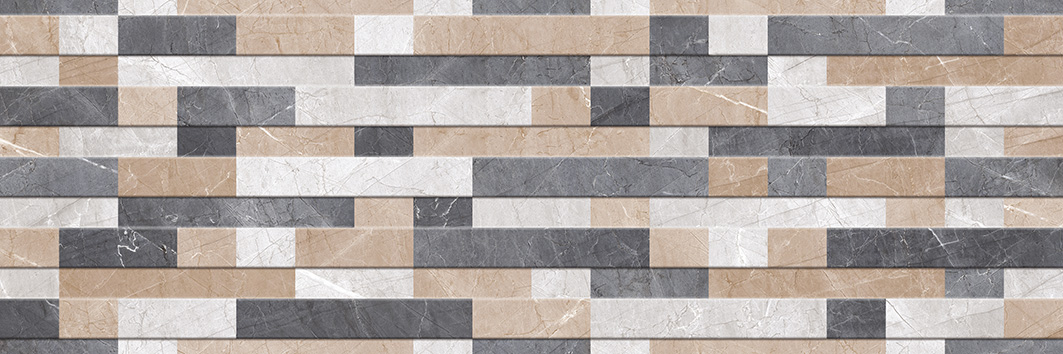 Керамическая плитка Керамин Канон 7С Серый, цвет разноцветный, поверхность матовая, прямоугольник, 300x900