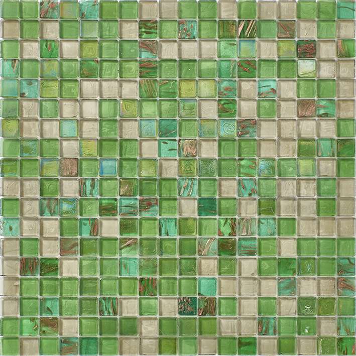 Мозаика L'Antic Colonial Water Rain Forest Supreme 100274410, цвет зелёный, поверхность матовая, квадрат, 296x296