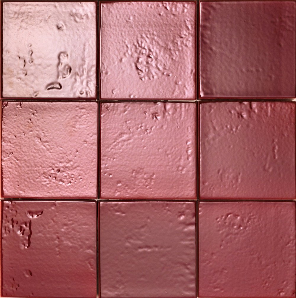 Керамическая плитка Sartoria Artigiana Porpora SAARQU03G, цвет бордовый, поверхность глянцевая, квадрат, 110x110