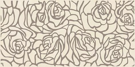 Декоративные элементы Laparet Serenity rosas кремовый 08-03-37-1349, цвет бежевый, поверхность глянцевая, прямоугольник, 200x400