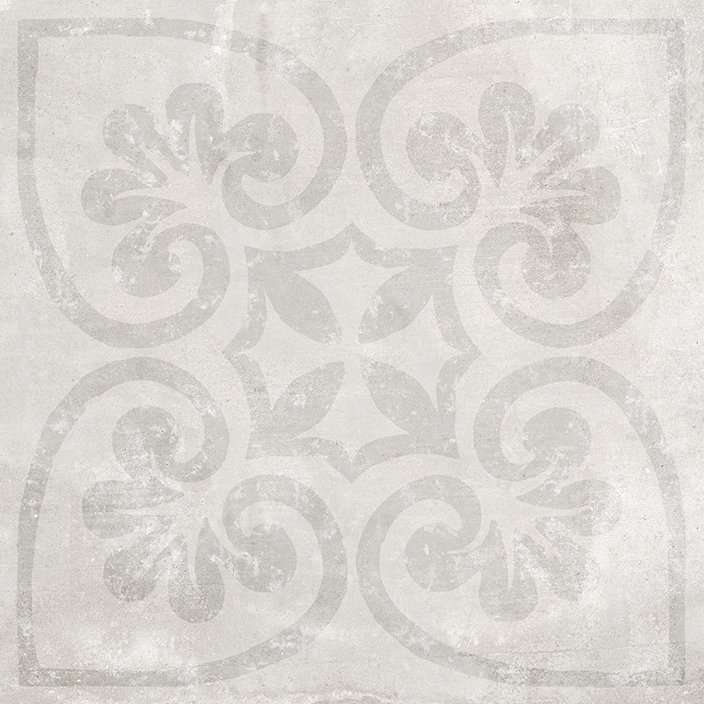 Керамогранит Porcelanosa Harlem Caliza Deco 100145530, цвет серый, поверхность матовая, квадрат, 596x596