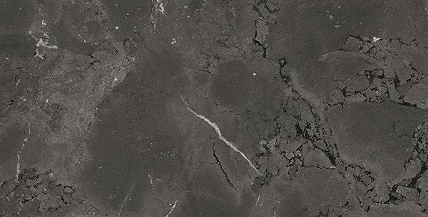 Керамогранит Kutahya Pompei Anthracite, цвет чёрный, поверхность лаппатированная, прямоугольник, 600x1200