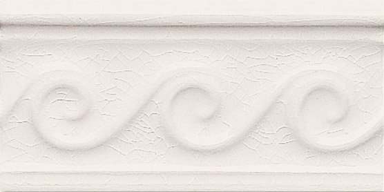 Бордюры Adex ADMO4063 Relieve Olas C/C Blanco, цвет белый, поверхность глянцевая, прямоугольник, 75x150